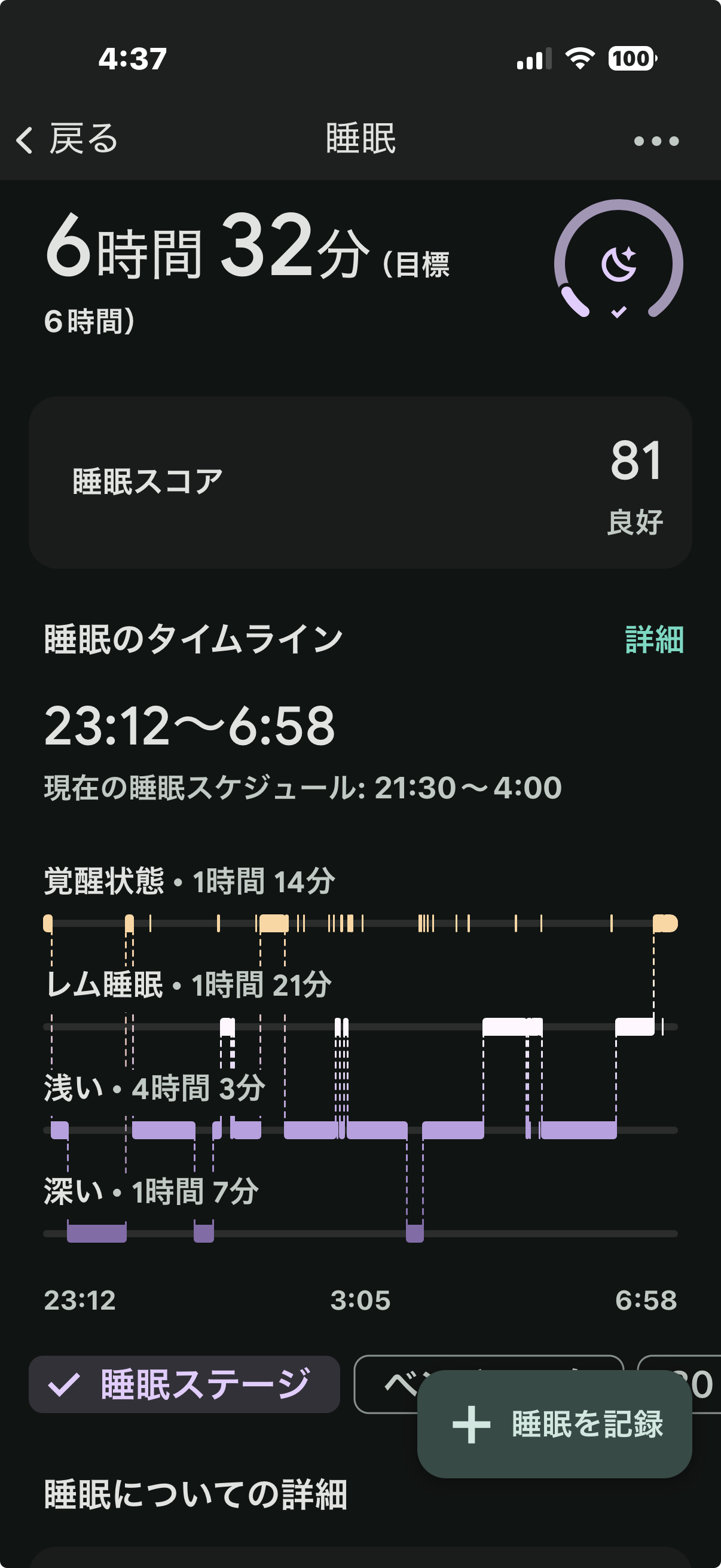 Day 7 睡眠タイムライン（5/24）