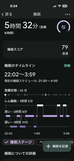 Day 2 睡眠ステージ（5/19）
