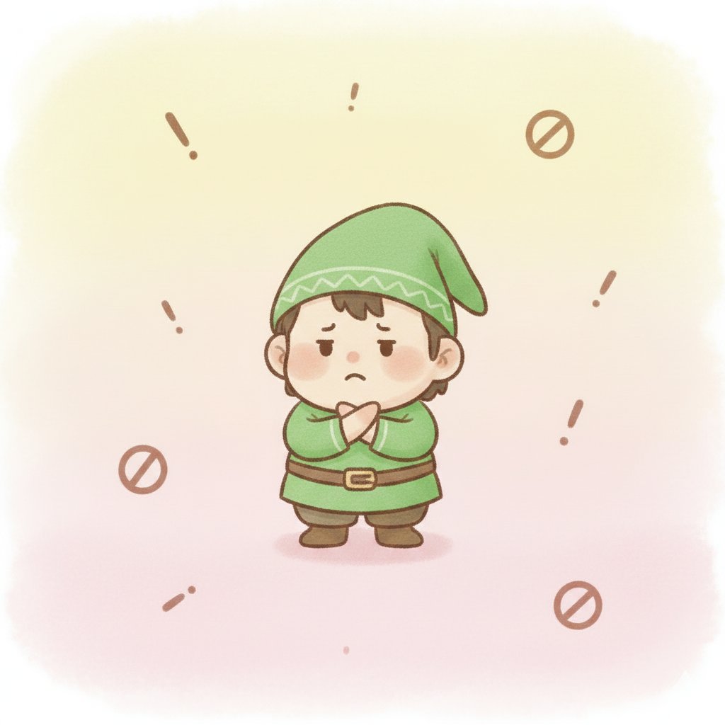 NG思考を注意喚起する緑の小人
