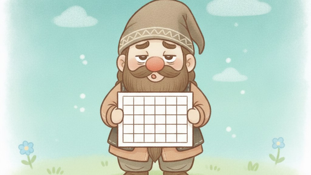 ネムドワが30日カレンダーのボードを掲げ眠そうな半目で3日に2日はダルい基準値を表すイラスト